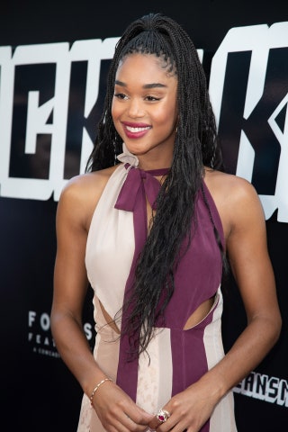 Image may contain Human Person Fashion Premiere Laura Harrier and Hair