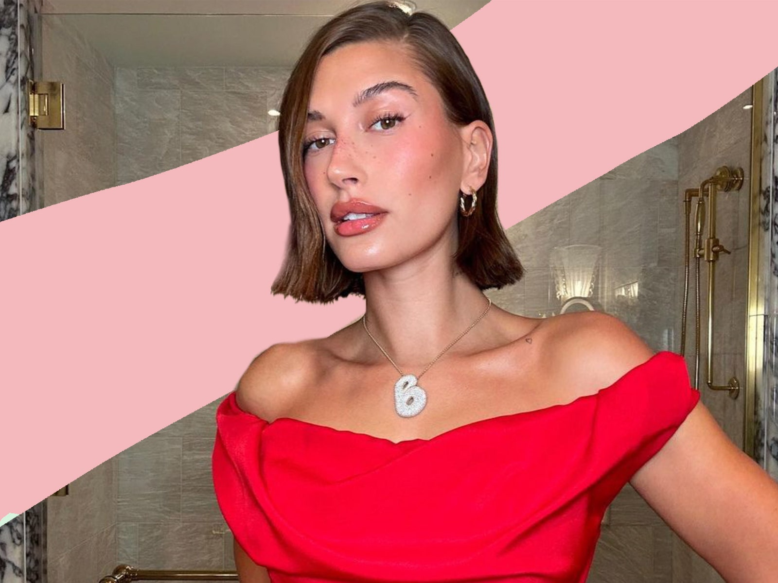 Hailey Bieber's ‘mirror glaze’ nails are the glazed donut remix we've been waiting for